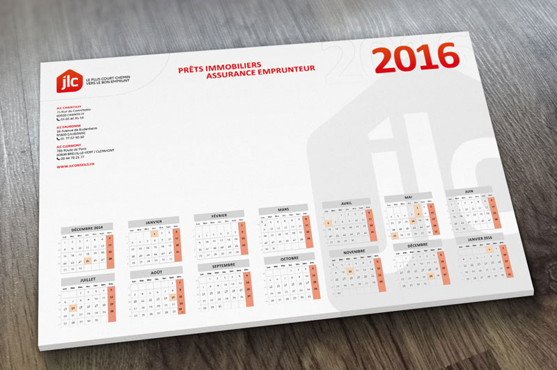 sous mains personnalises calendrier
